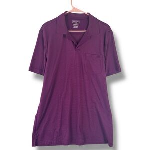Purple Golf Shirt Van Heusen Mens L Large Classic Fit